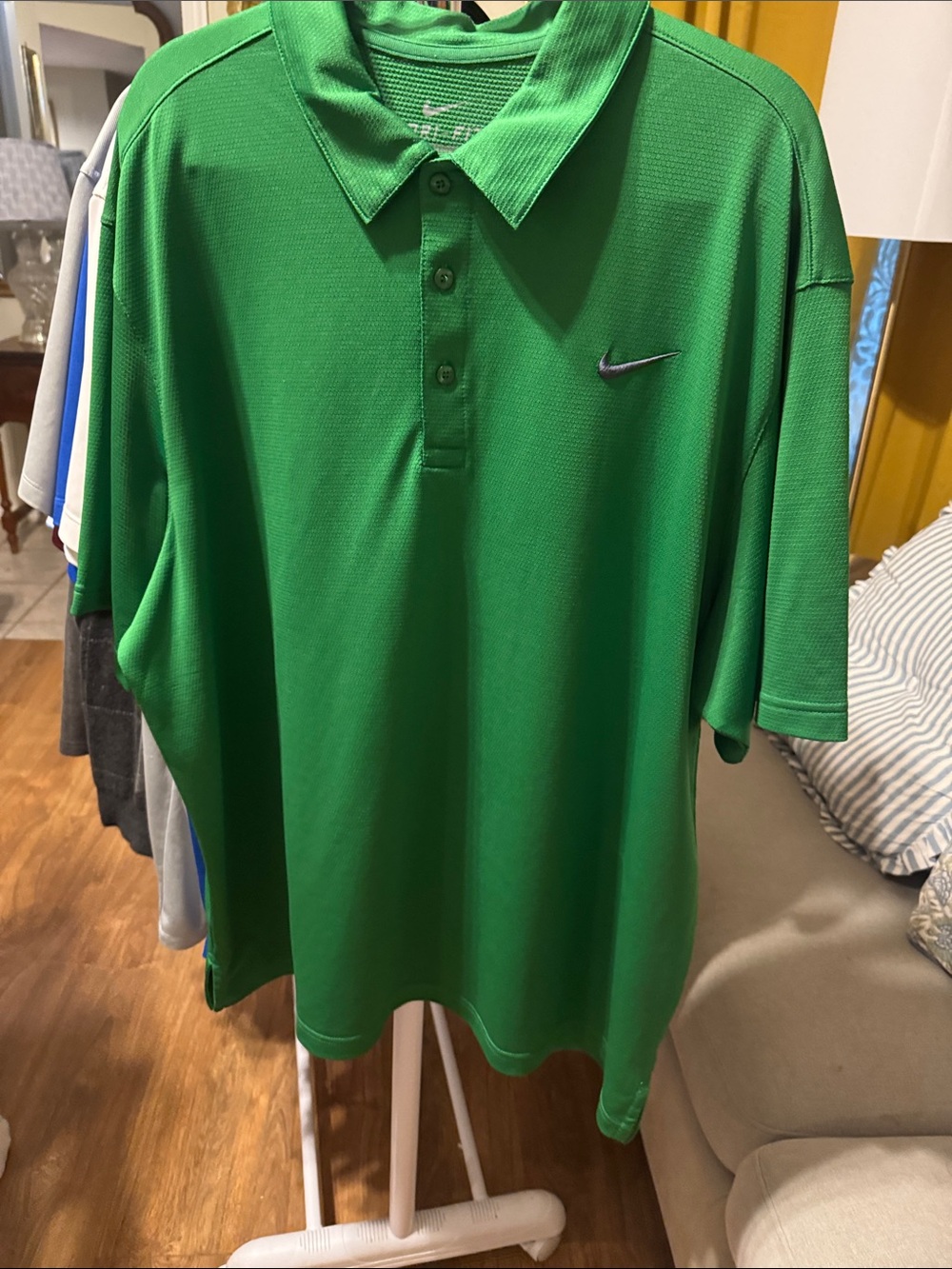 Green Nike Dri-Fit Polo
